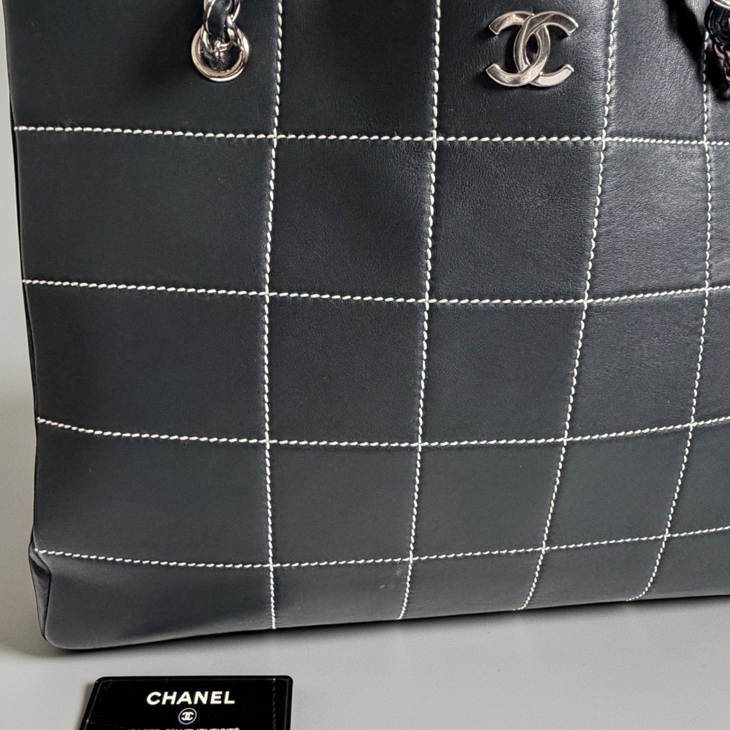 Chanel wild stitch shopping tote